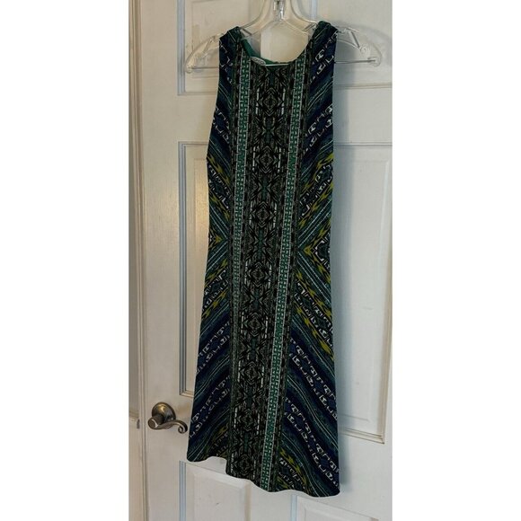 Maggy London Colorful Abstract Dress Women's Size‎ 14P Flare Slinky Comfy - Picture 6 of 10